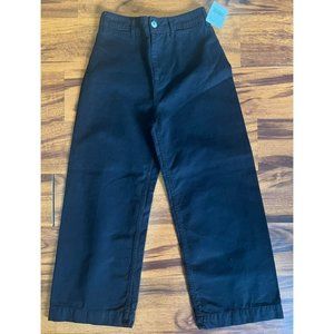 Free People High Waisted Wide Leg Black Jeans Size 25